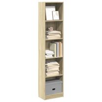 Boekenkast 40x24x176 cm bewerkt hout sonoma eikenkleurig