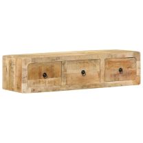  Tv-wandmeubel 100x32x25 cm massief hout ruw mangohout