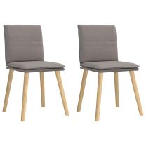  Eetkamerstoelen draaibaar 2 st stof taupe