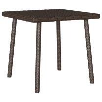  Tuin salontafel rechthoekig 40x40x37 cm poly rattan bruin