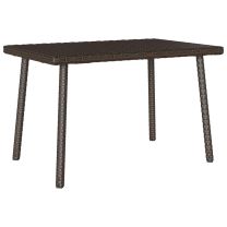  Tuin salontafel rechthoekig 60x40x37 cm poly rattan bruin