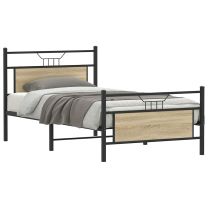 Bedframe zonder matras hout sonoma eikenkleurig 100x190 cm