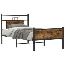Bedframe zonder matras hout gerookt eikenkleurig 80x200 cm