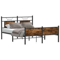  Bedframe zonder matras hout gerookt eikenkleurig 140x200 cm