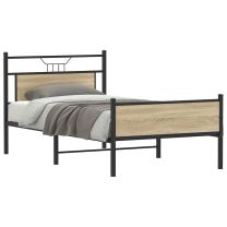Bedframe zonder matras hout sonoma eikenkleurig 100x190 cm