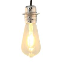  Lamphouders 2 st nikkel satijn E27