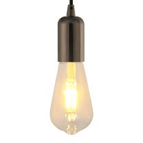  Lamphouders 2 st glanzend zwart E27