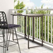  Tuintafel inklapbaar 90x51x75 cm poly rattan bruin
