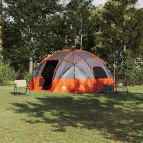  Tent met dak Grijs en oranje Large Polyester en glasvezel