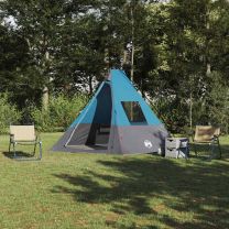  Tent met dak Anders Blauw en Zwart 383 x 338 x 217 cm Polyester