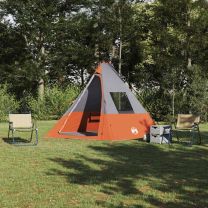  Tent Grijs en Oranje en Zwart 383 x 338 x 217 cm Polyester