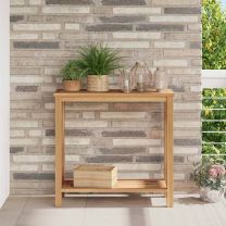  Wandtafel Bruin 80 x 35 x 75 cm Massief teakhout