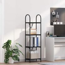  Boekenkast Zwart eiken 40 x 30 x 146 cm Bewerkt hout