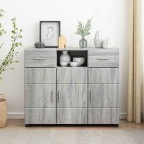  Dressoir met lade Grijs sonoma 88.5 x 30.5 x 73 cm Bewerkt hout
