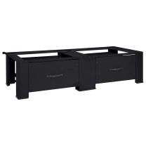  Wasmachine Pedestal 2 pcs Zwart 64 x 55 x 32.5 cm Staal