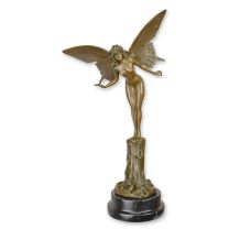 A BRONZE SCULPTURE OF A FAIRY