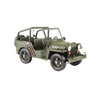 A TIN MODEL OF A WILLYS MB ARMY JEEP