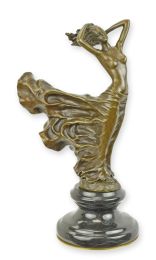 A BRONZE SCULPTURE OF THE SWIRLING DRESS (BRASS PLATE UNDERN
