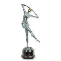 A MODERNIST BRONZE SCULPTURE OF A DANCING FEMALE