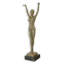 A BRONZE SCULPTURE CALLED " DOURGA"