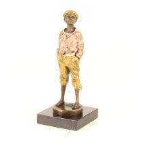 Bronzen beeld van de fluiter