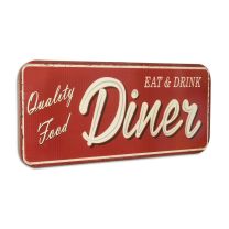 Blikken muurplaat "Diner"