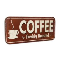 Blikken muurplaat "Koffie"