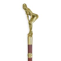 A BRONZE-HANDLED WALKING STICK