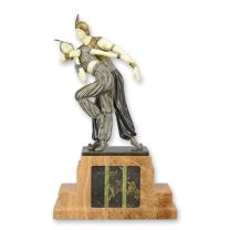 A COLD PAINTED BRONZE SCULPTURE CALLED "PERSIAN DANCE"