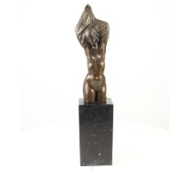 A BRONZE SCULPTURE OF A FEMALE NUDE TORSO