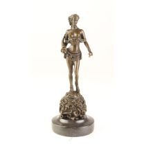 A BRONZE SCULPTURE OF AN AMAZON