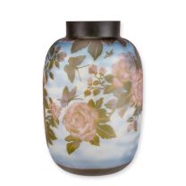 Camee glazen vaas 'rozen'