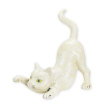 A CAST IRON CAT DOORSTOP