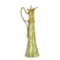 A BRONZE MOUNTED PORCELAIN CLARET JUG