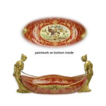 A BRONZE MOUNTED PORCELAIN BOWL