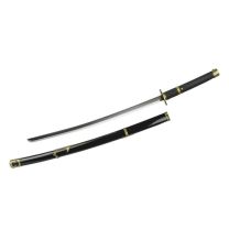 A BLACK HANDLED KATANA