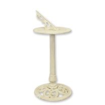A CAST IRON SUNDIAL ON STAND