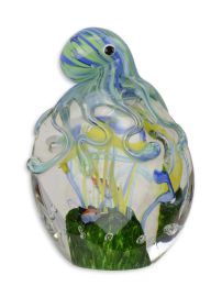 A MURANO STYLE GLASS FIGURINE OF AN OCTOPUSSY