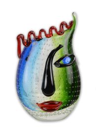A MURANO STYLE ABSTRACT GLASS VASE
