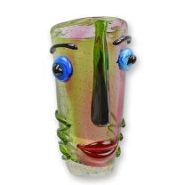 A MURANO STYLE ABSTRACT GLASS VASE