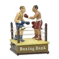 A CAST IRON BOXING MECHANICAL BANK
