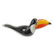 A MURANO STYLE GLASS FIGURINE OF A TOUCAN