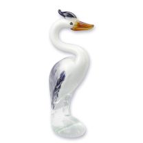 A MURANO STYLE GLASS FIGURINE OF A STORK