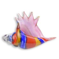 A MURANO STYLE GLASS CONCH SHELL