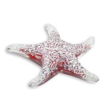 A MURANO STYLE GLASS STARFISH PAPERWEIGHT