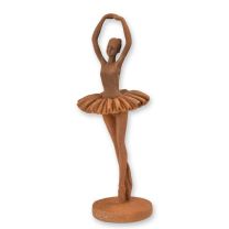 A RESIN BALLERINA IN RUSTY FINISH