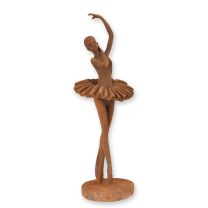 A RESIN BALLERINA IN RUSTY FINISH