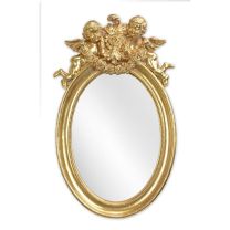A RESIN FRAMED GOLD MIRROR
