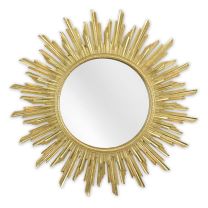 A RESIN FRAMED GOLD MIRROR