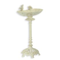 A CAST IRON BIRD BATH